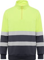 High Visisbility Fleece Shirt Lood Grijs / Fluor Geel, met reflecterende strepen model Spica merk Roly 3XL