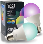 Set van 2 Ynoa Smart Lampen White & Color Tones - E27 LED lamp - Zigbee 3.0 - Dimbaar - RGBW