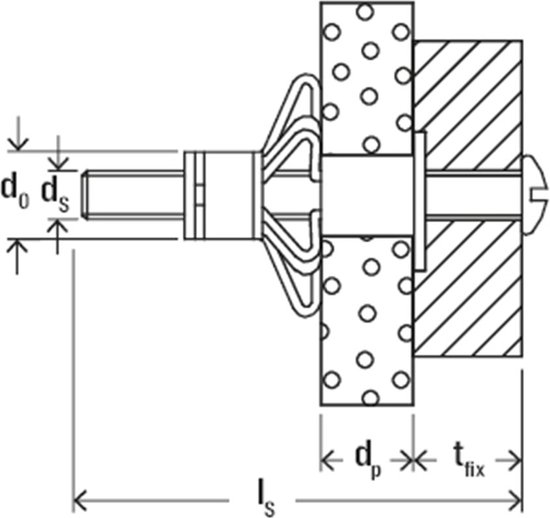 Fischer Hollewandplug metaal M8(12x54) - Fischer