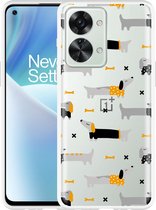 OnePlus Nord 2T Hoesje Teckels - Designed by Cazy