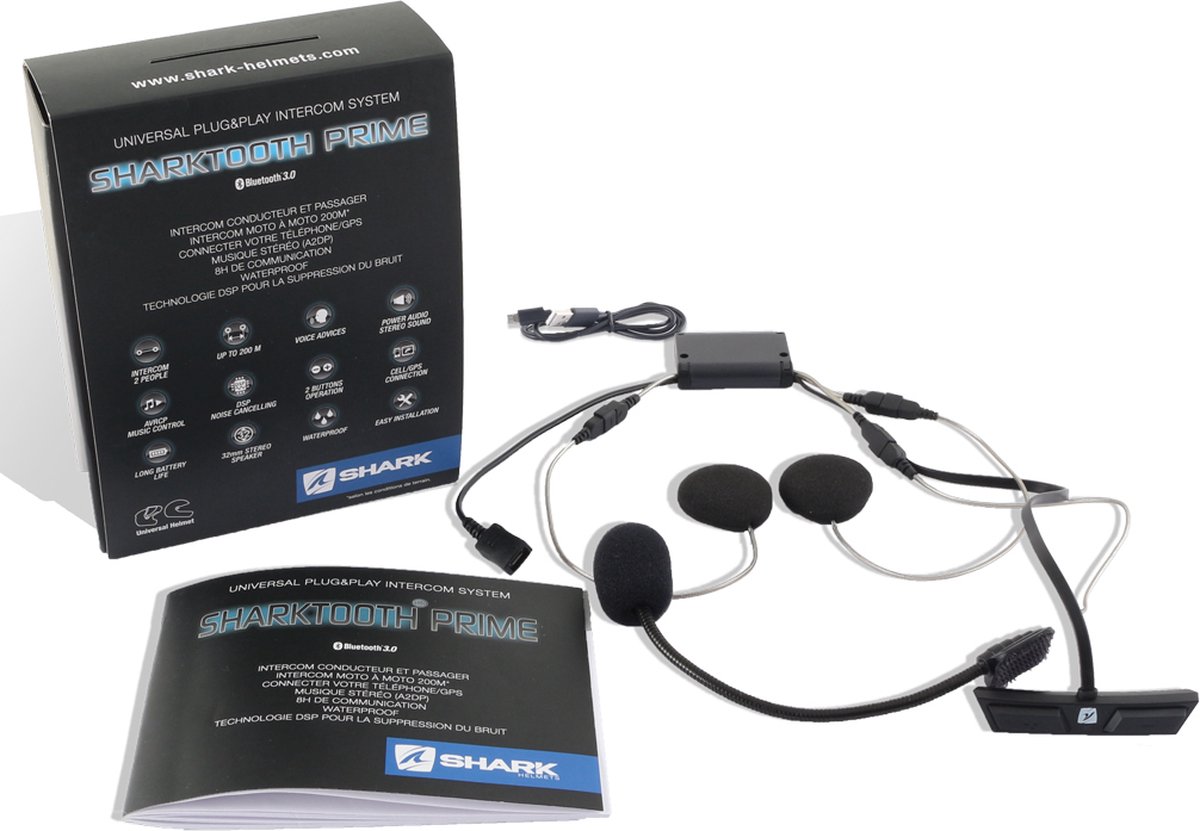 Shark Bluetooth Set - Sharktooth Prime Communicatieset