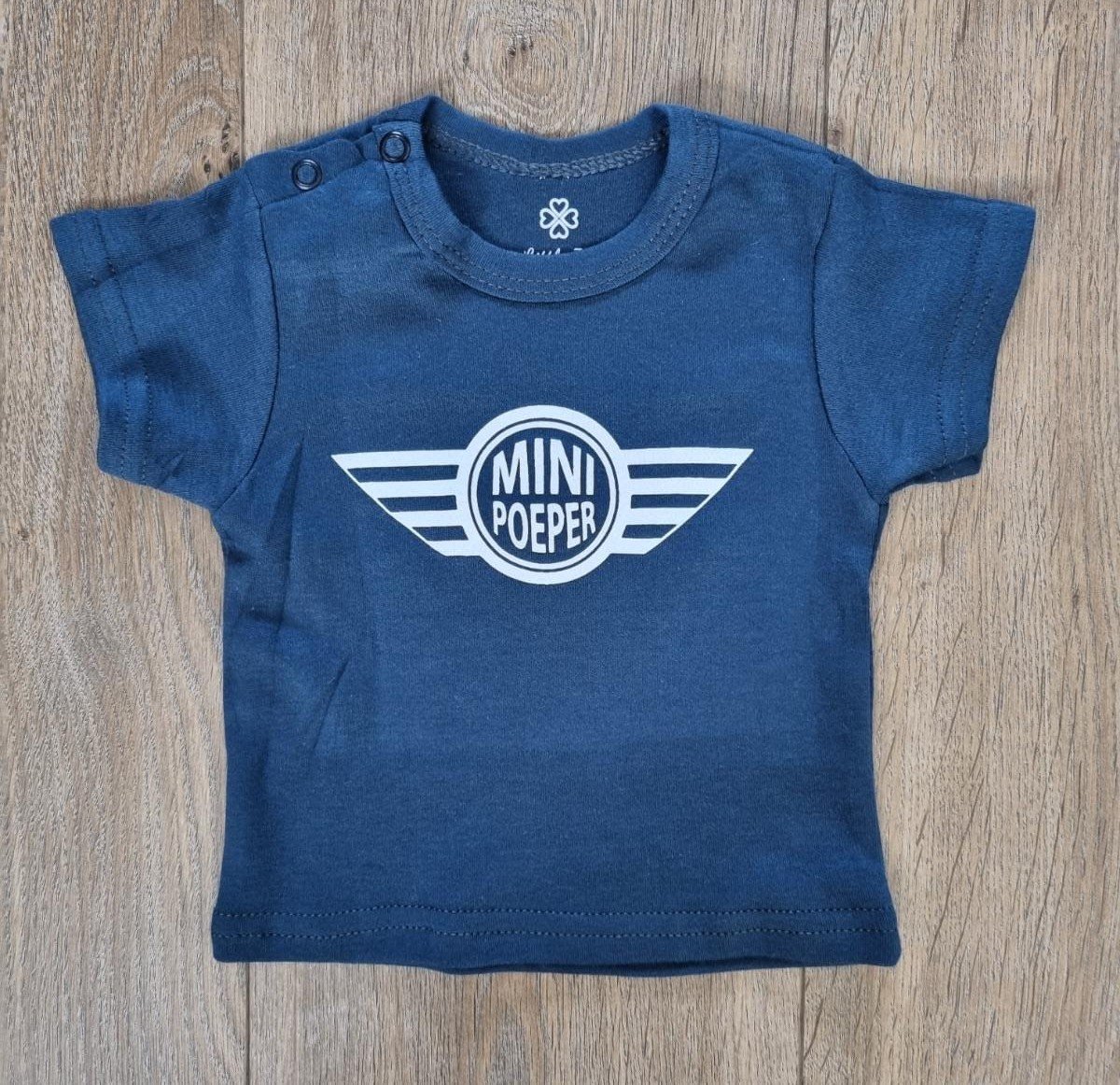 Little Jay mini poeper - Petrol - T-shirt korte mouw - maat 62