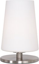 Lampe de table Steinhauer Ancilla - abat-jour en verre de lait - hauteur 24 cm - moderne - E27 - noir