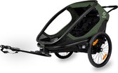Hamax Outback Fietstrailer incl. Fietsarm & Kinderwagenwiel, groen/zwart