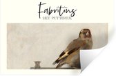 Muurstickers - Sticker Folie - Het puttertje - Carel Fabritius - Schilderij - 90x60 cm - Plakfolie - Muurstickers Kinderkamer - Zelfklevend Behang - Zelfklevend behangpapier - Stickerfolie