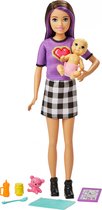 Barbie Family Skippers Babysitter Speelset - Barbie Pop met Baby en Accessoires