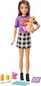 Barbie Family Skippers Babysitter Speelset - Met Baby en Accessoires - Barbiepop