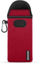 Hoesje voor OnePlus 8 - MobyDefend Neopreen Pouch Met Karabijnhaak - Insteekhoesje - Riemlus Hoesje - Rood - GSM Hoesje - Telefoonhoesje Geschikt Voor OnePlus 8