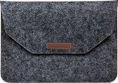 Mobigear Envelope - Vilt Laptop Sleeve 11 inch Klittenband Sluiting - Zwart