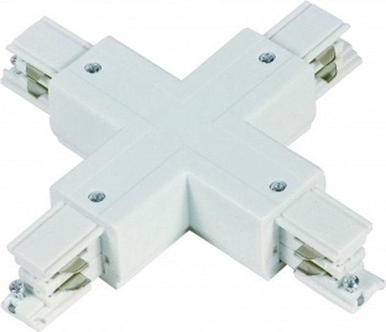 3-Fase Rails X-Vorm connector | Wit