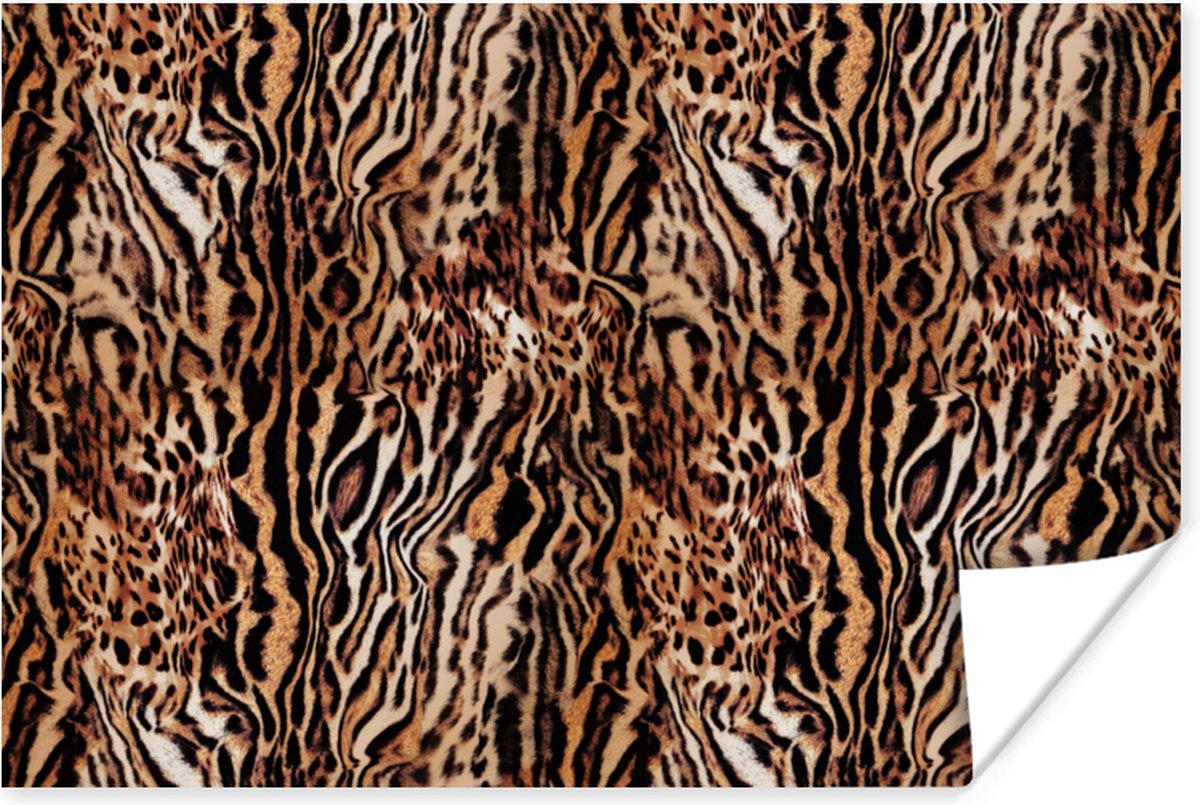 Poster Tijger - Dierenprint - Design - 90x60 cm