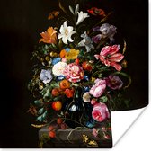Poster Oude meesters - Kunst - Vaas met bloemen - Jan Davidsz de Heem - 50x50 cm