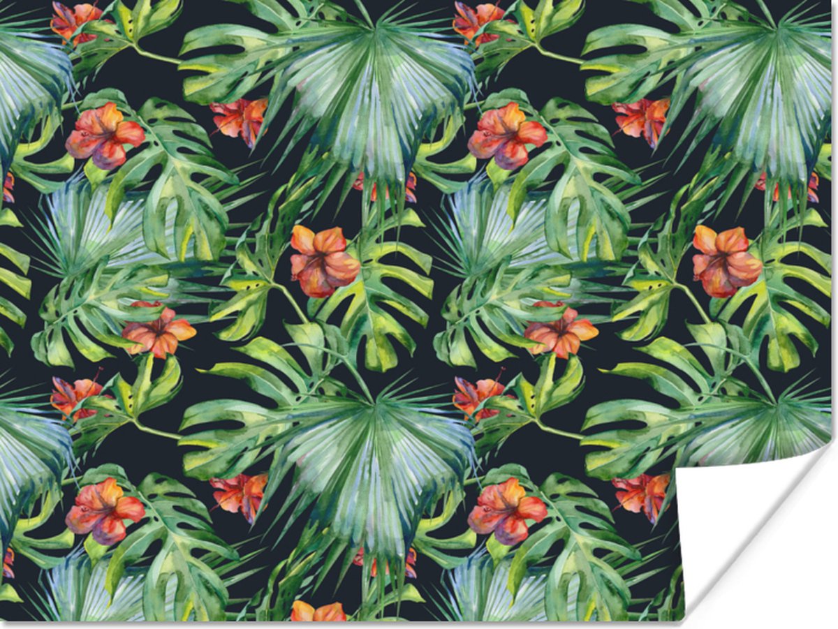 Poster Monstera - Jungle - Bladeren - 40x30 cm