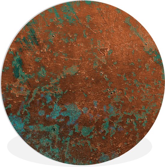 Wall Circle - Wall Circle Indoor - Tôle Acier - Turquoise - Rouille - ⌀ 30 cm - Décoration murale - Peintures Ronds