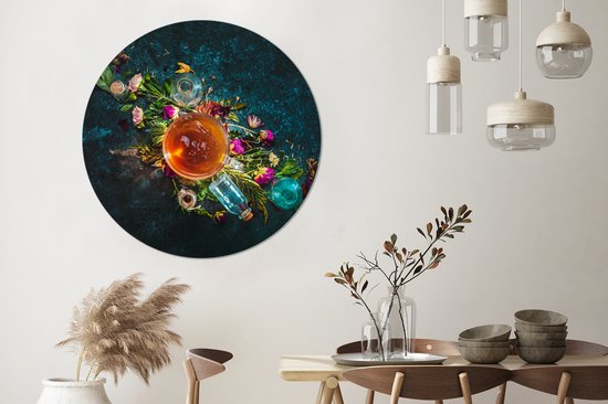 Tisane Assiette en plastique cercle mural ⌀ 120 cm - impression photo sur cercle mural / cercle vivant (décoration murale) XXL / Groot format!