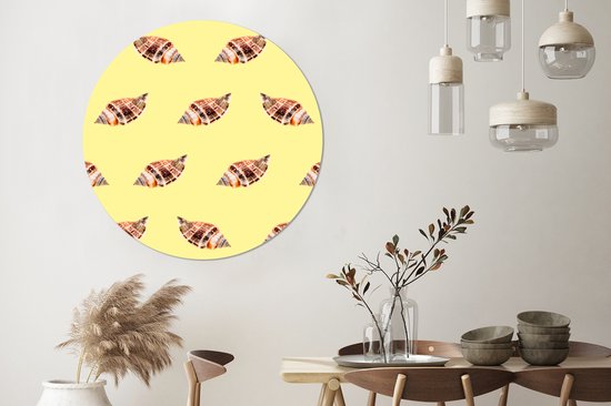 WallCircle - Tableau - Motifs De Coquillages Xxl - Multicolore - 120 X 120 Cm