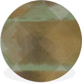 WallCircle - Wandcirkel ⌀ 60 - Patroon - Goud - Vierkant - Ronde schilderijen woonkamer - Wandbord rond - Muurdecoratie cirkel - Kamer decoratie binnen - Wanddecoratie muurcirkel - Woonaccessoires