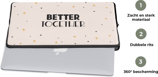 Housse pour ordinateur portable 15 pouces - Petit ami - Petite amie - Relation - Mieux ensemble - Citations - Proverbes - Housse pour ordinateur portable