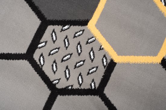 Tapiso Tapis Atena Grijs Jaune Chambre d'enfant Tapis Moderne Taille - 80x150