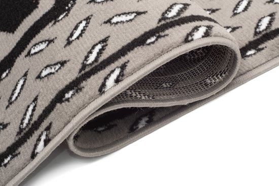 Tapiso Tapis Atena Grijs Jaune Chambre d'enfant Tapis Moderne Taille - 80x150