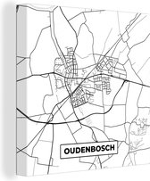 Tableau sur toile Oudenbosch - Carte - Plan de la ville - Plan d'étage - 20x20 cm - Décoration murale