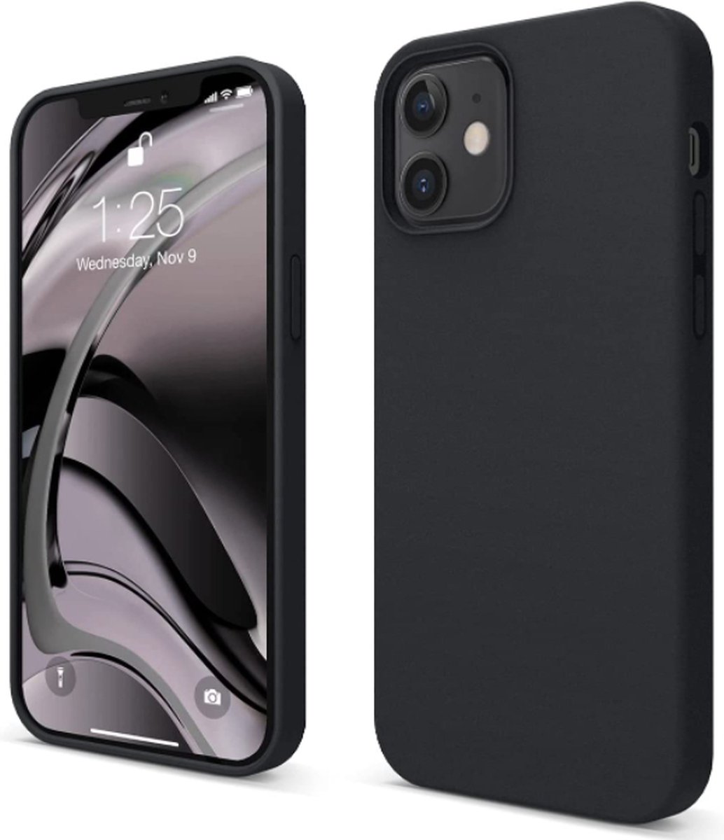 Innerlight® Siliconen Hoesje geschikt voor iPhone 13 Pro - Zwart - Siliconen Backcover - iPhone hoesje - Siliconen iPhone Hoes