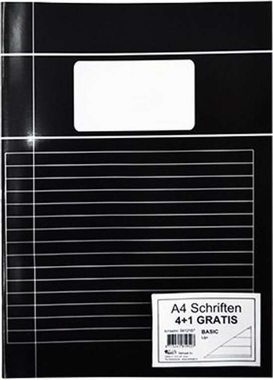 Schriften A4 ruit 10mm met kantlijn Basis per 5 verpakt - Bestel bij
