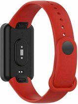 Siliconen Smartwatch bandje - Geschikt voor Xiaomi Redmi Smart Band Pro siliconen bandje - rood - Strap-it Horlogeband / Polsband / Armband