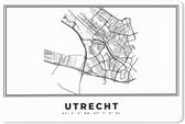 Muismat - Mousepad - Stadskaart – Zwart Wit - Kaart – Utrecht – Nederland – Plattegrond - 27x18 cm - Muismatten