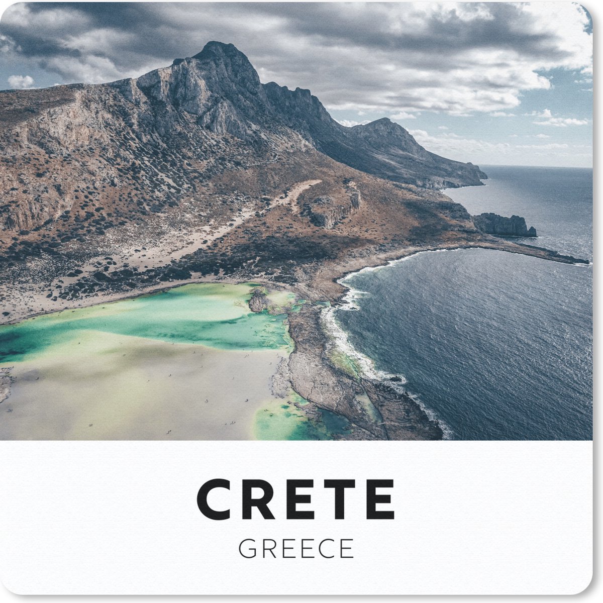 Muismat 30x30 cm - Mousepad Kreta - Griekenland - Bergen - Muismatten