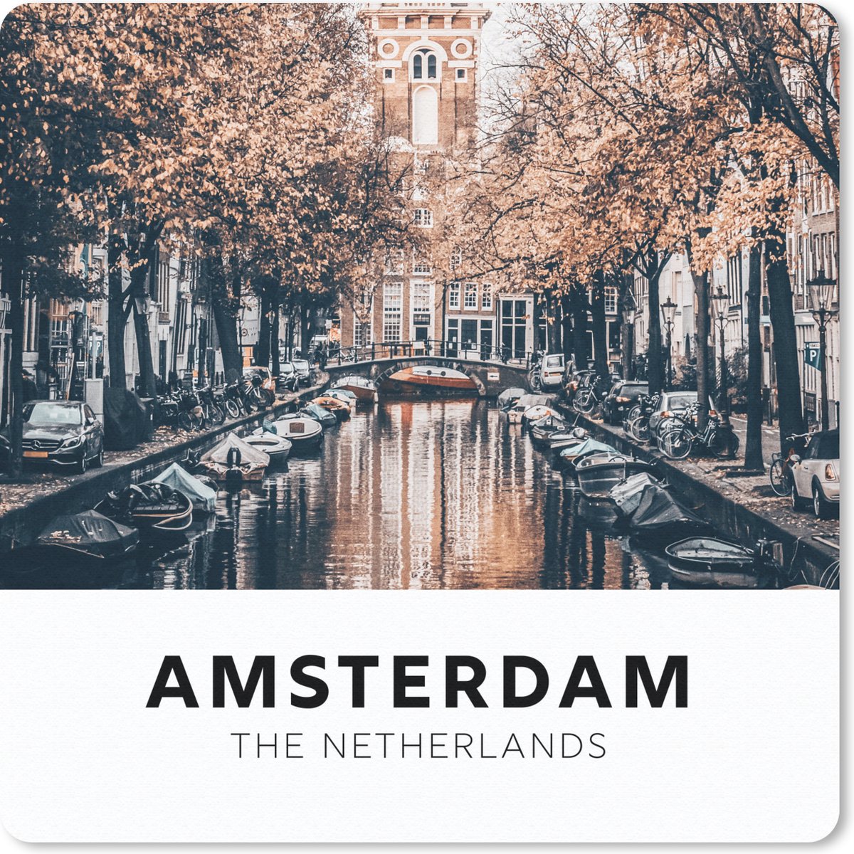 Muismat 30x30 cm - Mousepad Amsterdam - Nederland - Water - Muismatten
