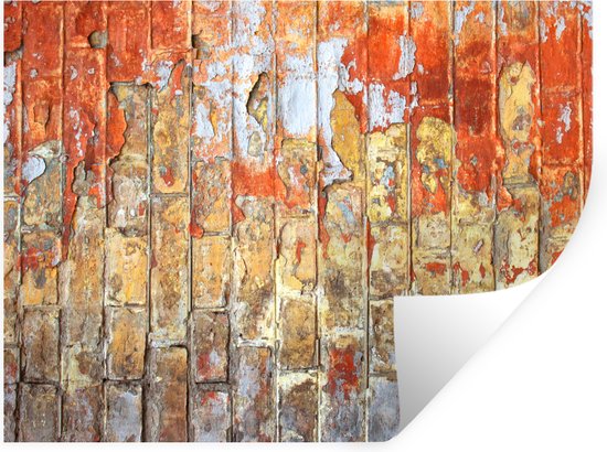 Stickers muraux - Mur - Peinture - Brique - 40x30 cm - Feuille adhésive