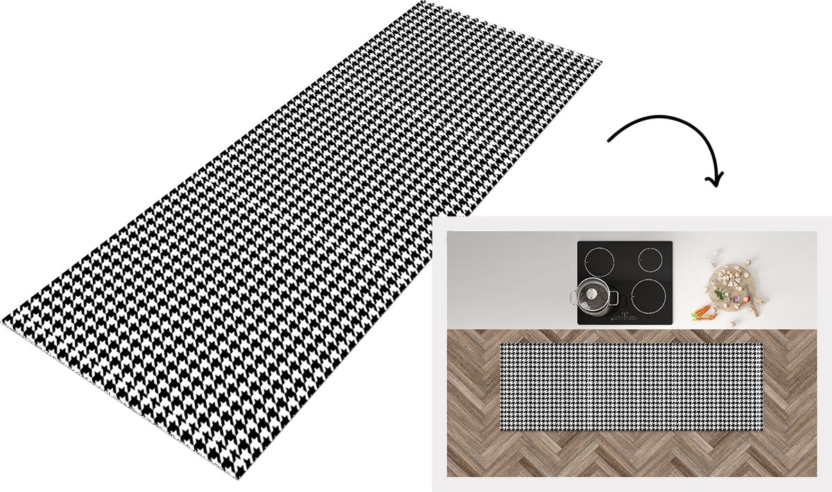 KitchenYeah Keukenloper - Loper keuken - Geometrie - Patronen - Abstract - 150x50 cm - Keukenloper vinyl Multicolor