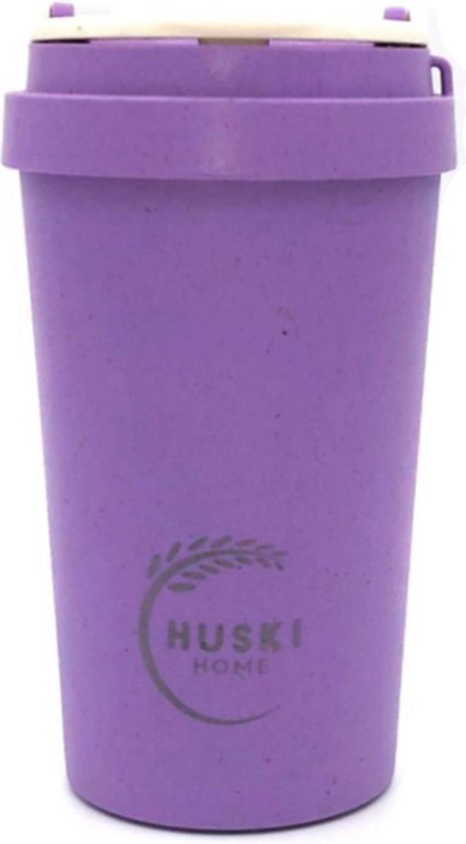 Huski Home, duurzame drinkbeker to-go - 400 ml - Violet paars