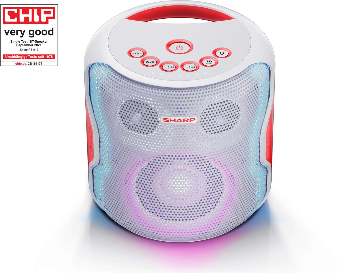 Sharp PS-919(WH) - 2.1 Partyspeaker - 130 Watt - wit