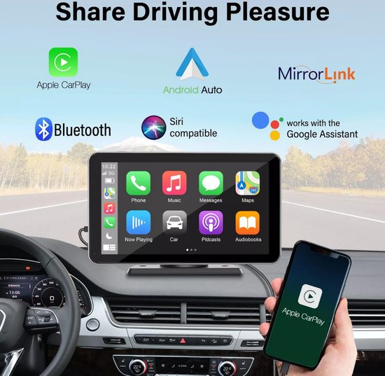 Apple CarPlay Android Auto 7 INCH Scherm Universeel