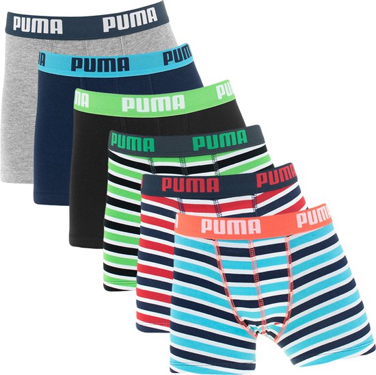 PUMA jongens 6P boxers printed stripe multi - 122/128