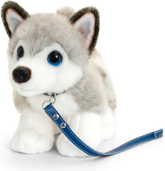 Peluche Keel Toys Husky en laisse gris / blanc pour chien 30 cm - Peluches  pour chien... | bol