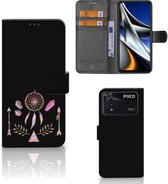 Smartphone Hoesje Xiaomi Poco X4 Pro 5G Book Style Case Boho Dreamcatcher
