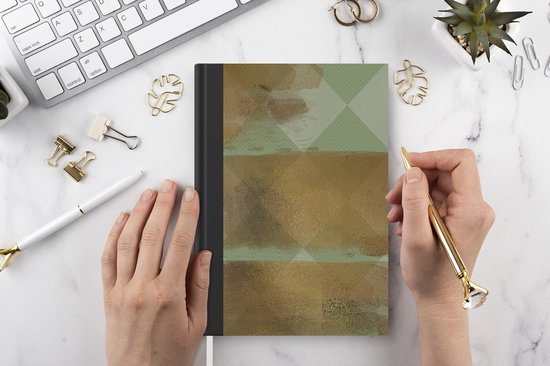 Carnet - Carnet d'écriture - Motifs - Luxe - Or - Bloc - Carnet - Format A5 - Bloc-notes
