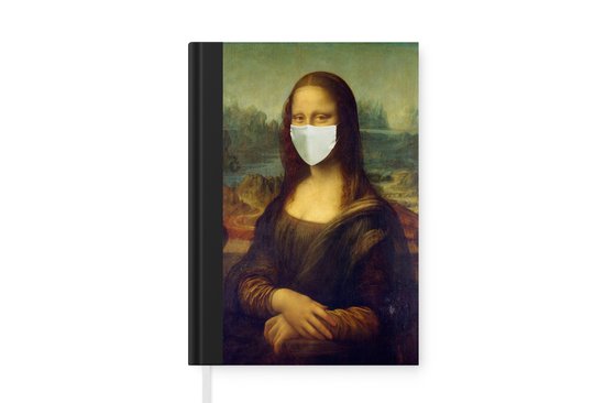 Carnet - Livre d'écriture - Mona Lisa - Leonardo da Vinci - Bouchon de bouche - Carnet - Format A5 - Bloc-notes