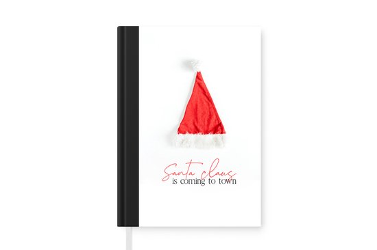 Cahier - Cahier d'écriture - Hiver - Rouge - Bonnet de Noel - Cahier - Format A5 - Bloc-notes - Cadeaux Sinterklaas - Distribution de cadeaux pour enfants - Cadeaux chaussures - Petits cadeaux