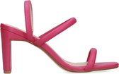 Sacha - Dames - Roze sandalen met rechte hak - Maat 38