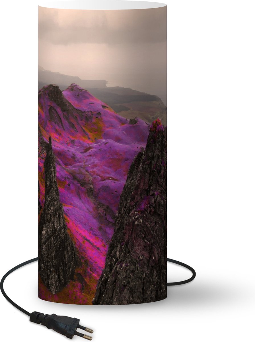Lamp Vogelperspectief Schotland - Storr in Schotland in vogelperspectief - 33 cm hoog - Ø14 cm - Inclusief LED lamp