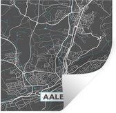 Muurstickers - Sticker Folie - Blauw – Duitsland – Plattegrond – Stadskaart – Kaart – Aalen - 80x80 cm - Plakfolie - Muurstickers Kinderkamer - Zelfklevend Behang - Zelfklevend behangpapier - Stickerfolie