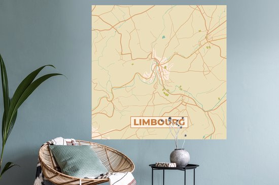 Stickers muraux - Limbourg - België - Plan de la ville - Carte - Carte - 120x120 cm - Feuille adhésive XXL