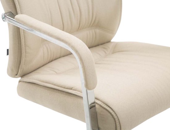 Set de 2 Chaises de salle à manger Anubis XXL CLP - Tissu crème