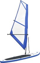 Bol.com vidaXL Stand-up paddleboard opblaasbaar met zeilset blauw en wit aanbieding