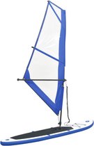 vidaXL Stand-up paddleboard opblaasbaar met zeilset blauw en wit