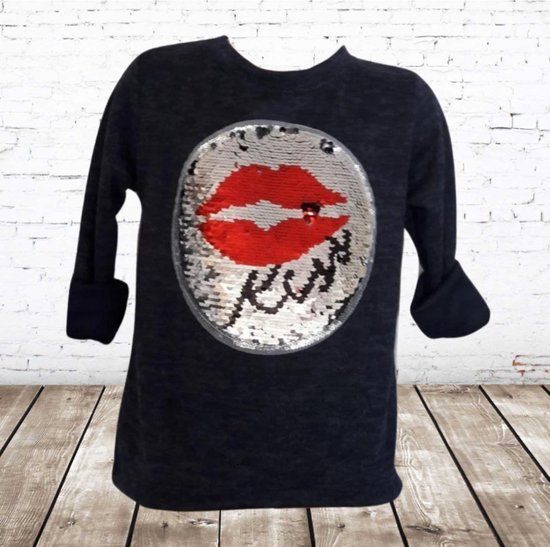 Rub shirt Kiss bleu - s&C-98/104-Pull filles